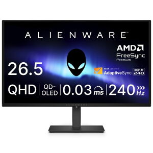 Dell AW2726DM 26.5�C���` �L�@EL Alienware �Q�[�~���O���j�^�[(���P�_3�N�ۏ�/QHD/QD-OLED,�R����/DP 1.4x1,HDMIx2/DCI-P3