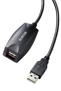 �G���R�� USB �����P�[�u�� USB2.0 5m �ő�A����3�{ USB-A & USB-A �G�N�X�e���_�[�P�[�u�� [�ő�20m�܂ŉ����\] �u���b�N USB2-EXC50