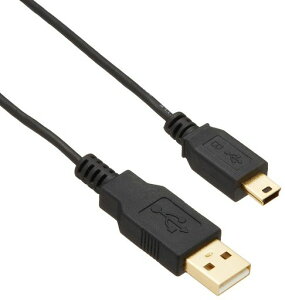 �o�b�t�@���[ USB A to miniB 1m �u���b�N �J�����p �X�����^�C�v BSUAMNSM210BK