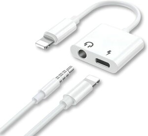�y2026MFi�����Łzlightning�C���z���ϊ�iphone�C���z���ϊ��A�_�v�^Lightning3.5mm�[�d�������y2in1�ϊ��C���z���W���b�N30W�}���[�dDAC�����ł�����16bit/48KHzHi-Fi����