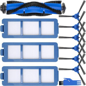 EATBALE 10 �� PC �̕t���i�̃L�b�g Eufy�p G40, G40 Hybrid, G40+, G40 Hybrid+ �̂��߂̃��{�b�g�|���@�͎�v�ȃ��[���[�̃u���V�̑��ʂ̒[�̃u���V �t�B���^�[���ՓI�ȏ��Օi�̌������i�̂��߂Ɏ��c