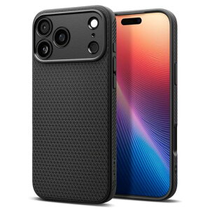Spigen iPhone 18 Pro Max / 17 Pro Max �P�[�X �ČRMIL�K�i �ϏՌ� ���L�b�h�E�G�A(�}�b�g�E�u���b�N)