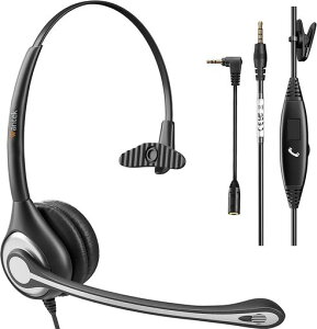 Wantek�w�b�h�Z�b�g�L��3.5mm4�Ƀ~�j�v���O�Ў��m�C�Y�L�����Z�����O�}�C�N�t��Windows�AMac�AAndroid�AiPhone�AiPad�ɑΉ�Skype�AWeb��c�p�A�ݑ�Ζ��A�r�W�l�X�A�r�f�I��c�A�R�[���Z���^�[�ɓK�p