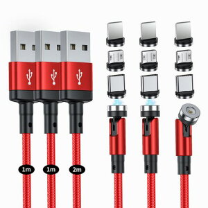 �}�O�l�b�g�[�d�P�[�u��SUNTAIHO3-in-1USB�P�[�u���y3�{�Z�b�g(1M+1M+2M)�z360�x+180�x��]���Ύ��C�h�o���E�����C�g�}�C�N��USBType-C�R�l�N�^�^�C�vcMicroUSBCable-
