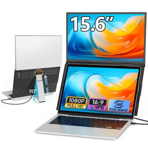 ���o�C�����j�^�[ 15.6�C���` FHD 1080P IPS�p�l�� �m�[�g�p�\�R���p �O�t�����j�^�[ �g���f�B�X�v���C �㕔�ݒu�^ 360°��] 180°�J�� Type-C Mini HDMI �����^�ѕ֗� �y�� ���^ Windows/Mac�Ή�