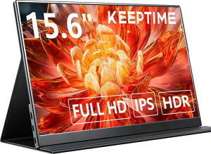 KEEPTIME ���o�C�����j�^�[ 15.6�h 1080P IPS����� ���^ 570g Type-C �~�jHDMI �m�[�gPC/�X�}�z/�Q�[���@�Ή�