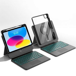 ���~��2025iPadA16��11����p�L�[�{�[�h�P�[�X�������߃o�b�N���C�g�t��iPad10��10���㑽�@�\Bluetooth�L�[�{�[�h�^�b�`�p�b�h�c�u�����u���}�O�l�b�g�X�z�������������w�ʃJ�o�[�S�����ɉ�]�c