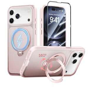 ZOOWEIT iPhone 18 pro max/17 pro max �p �P�[�X �y�X�^���h�t�� �K���X�t�B�������ځz �������}�b�g���� �s���N