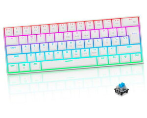 CHONCHOW �Q�[�~���O�L�[�{�[�h ���J�j�J���L�� �R���p�N�g RGB�o�b�N���C�g 61�L�[60%���^�R���p�N�g�݌v �S�L�[�h�Փ˃f�U�C�� ����L�[�{�[�h ps4/ps5�Ή� �l�ԍH�w Windows 10/8/7/xp/VISTA�AMac