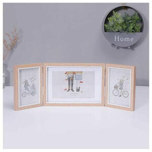 �t�H�g�t���[�� �ؐ� L�^/2L�� KG�^ 3��3�� �܂肽���݃t�H�g�X�^���h ������ �z�� 10x15cm/17.8x12.7�̎ʐ^�B�e�ɍœK �ؐ��� �k���� �f�B�X�v���C �|�X�g�J�[�h �G�� ���i �ʐ^ �f�U�C���t�H�g�c