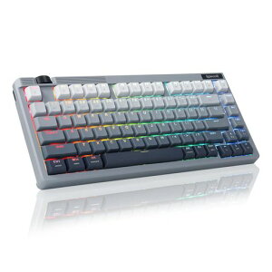 Redragon K757 ���� �Q�[�~���O�L�[�{�[�h �⎲ 75% �e���L�[���X �m�u���� �z�b�g�X���b�v �K�X�P�b�g�\�� �p��z�� �O���[