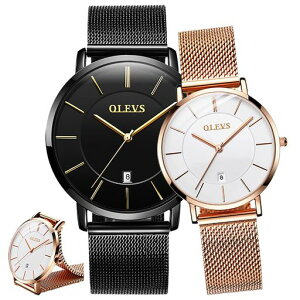 OLEVS �y�A�E�H�b�` �J�b�v���r���v �l�C�M�t�g �����^ ���{�N�H�[�c���[�u�����g ���b�V�� �ޏ� �v���[���g �Z�b�g �M�t�g �o�����^�C�� (�u���b�N&�z���C�g)