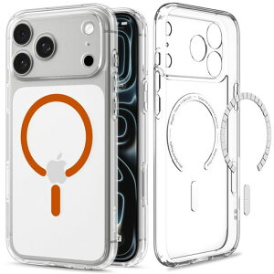 Spigen iPhone 18 Pro / 17 Pro �P�[�X MagSafe�Ή� �E���g���E�n�C�u���b�h�E�}�O�t�B�b�g(�N���A�E�I�����W)