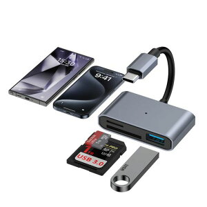 Viviber SD�J�[�h���[�_�[ type-c �������J�[�h���[�_�[ 3in1 USB/SD/TF�ϊ��A�_�v�^ 0TG�@�\ �ݒ�s�v �ʐ^/�r�f�I �����`�� �o�����]�� �J�������[�_�[ iPhone16/iPhone15/�^�C�vC