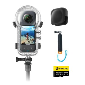 Insta360X3|360�x�J�����A�N�V�����J�����V�^1/2�C���`48MP�Z���T�[IPX8�h��5.7K360�x����72MP360�x�ʐ^��u���␳�A�N�e�B�uHDR4K��l�̎��_60fps���B��360�x�����ێ�AI�ҏW