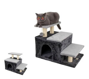 Hapineko(�n�s�l�R)3in1�L���b�g�^���[�~�j�L���X�e�b�v�i�K�n�E�X�܂Ƃ��|�[���{�[���X�^�C�������\�V�j�A�L/�q�L/���^���Ή��W�����v�̋��ȔL����񖧓xUP30%MDF�̗p�ȃX�y�[�X�R���c