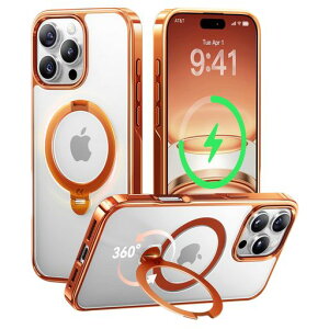 �y�����ʂ�㎿���E��_360°��]�zCASEKOOiPhone16Pro�p�P�[�X�N���A�ČRMIL�K�i�������L���L���t�B�b�g��MagSafe�Ή��ő�25W�}���[�d�Ή����c�����p�x���ݒ������͑ϏՌ����ϋv�����b�v�z�[���c