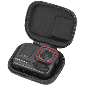 ForInsta360AcePro2�P�[�X�㎿�|�[�^�u�����^���[�o�b�O�y�ʖh���h���C�菝�h�~�h���S�ʕی�^�p�~�j�J�����o�b�O�ϋv���ϏՌ��g�ѕ֗��ی�J�o�[(�u���b�N)