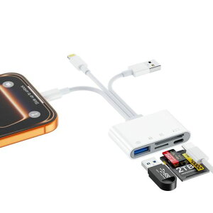 �y2026�V���f���z4in1SD�J�[�h���[�_�[SD/TF(MicroSD)�Ή�USB-C/USB-A/Lightning���@�\USB-C�|�[�g����(�����o�́E�}���[�d�E�f�[�^�]��)OTG�@�\����5Gbps�o�����f�[�^�]���ő�2TB�ݒ�s�v
