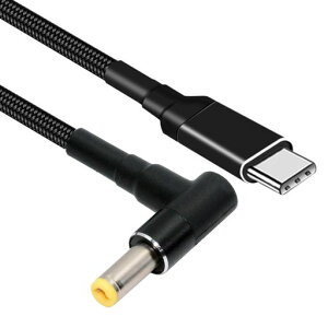 CY�P�[�u�� 100W Type C USB-C ���� - 20V DC 5.5 * 2.5mm �o�͓d�� 20V 5A 65W PD�[�d�P�[�u�� �m�[�g�p�\�R���Ή�