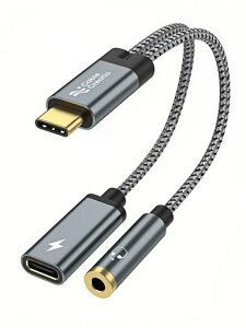 USBCto3.5mm�w�b�h�t�H��&�[�d�ϊ��A�_�v�^�[CableCreationPD60W�����[�d�t��2in1USB-CtoAux�I�[�f�B�I�W���b�N�L���w�b�h�t�H���ϊ��A�_�v�^�[iPhone15/15ProMax