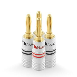 Nakamichi�o�i�i�v���Obananaplugs24K�����b�L�X�s�[�J�[�P�[�u���R�l�N�^�[�A���~���^���V�F��12AWG-18AWG�Q�[�W�T�C�Y4mm(4��(2�y�A�o�i�i�v���O)