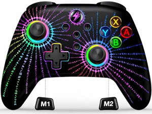 Switch�R���g���[���[Switch1/2�Ή�9�FLED���C�g�X�C�b�`�R���g���[���[�}�N���@�\Bluetooth�ڑ�16���Ԏg�p1000mAh��e��6���W���C���Z���T�[3�K�iTURBO4�i�KHD�U���X���[�v����