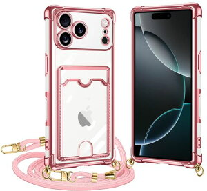 ATUSIDUN For iPhone 17 Pro �P�[�X �N���A �V�����_�[ iphone 17 pro �J�o�[ �J�[�h���[ �A�C�t�H�� 17Pro �X�}�z�P�[�X ���|�� �񂩂� �΂߂��� ��|�� �P�[�X ���� TPU �ϏՌ� ���^ �y�� �J�[�h����