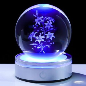 Kertari�N���X�^���t�����[�����K���X�׍H�͂�Ȃ���LED���C�g�t���u���I�u�W�F��̓��a�����v���[���g�����M�t�g�C���e���A���͋C�Ɩ�80mm�N���X�^���{�[��