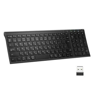 iClever �L�[�{�[�h ���C�����X Bluetooth 2.4GHz JIS���{��z�� �f���A�����[�h �}���`�y�A�����O �e���L�[�t�� �R���p�N�g 3�䓯���ڑ� �[�d�� Type-C �É� ���^ �y�� ���� �p���^�O���t�� PC iPad