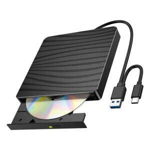 �y2026�V�^�E�ᑛ���z�O�t��DVD�h���C�u�[�u����USB3.0/2.0&Type-C�Ή�����8XDVD24XCD�����E�ǎ�Ή����^�y�ʃo�X�p���[�����w��CD/DVD�h���C�uWindows/Mac�Ή�