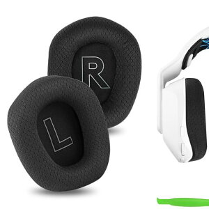 Geekria �C���[�p�b�h Comfort �݊��� �p�b�h ���W�N�[�� Logitech G733, G535, G335 �w�b�h�z���ɑΉ� �C���p�b�h/�C���[�N�b�V����/�C���[�J�b�v (���b�V���t�@�u���b�N/�u���b�N)