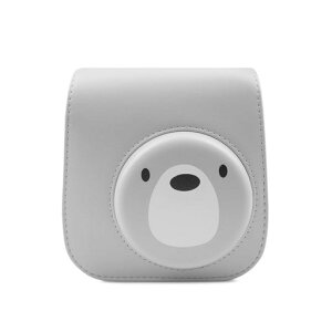 HIYQIN�`�F�L�P�[�Xinstaxmini12/11/9/8+/8�P�[�X�����J�����o�b�O�V�����_�[�X�g���b�v�t��PU���U�[�F�̊�(�O���C)