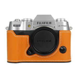 �yCLChandmade�z�Ή� Fuji X-T50 ��p �J�����P�[�X �J�����J�o�[ �J�����o�b�O �{�v/Fuji X-T50 �J�����ی�P�[�X ���w���v�{��+���^���x�[�X�v���[�g (93 Orange)