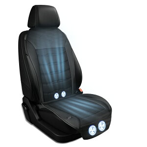 クールシート 3段階風量調節 自動オン/オフ機能 シートカバー 車カバー 大型ファン2個内蔵 冷風送風 3D立体メッシュ 通気性素材 取り付け簡単 裏面滑り止め ズレにくい DC12V対応 熱中症・ム