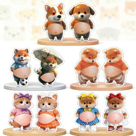 デブ犬 猫 お腹シール ぷにぷにシール 3D柔らかいお腹 ぷくぷくシール 柴犬ステッカー 3Dソフト腹付 携帯電話飾り用 手帳用 手芸用品 ストレス解消おもちゃ 柴犬デザイン クッションステッカー ぷっくりお腹 癒しグッズ