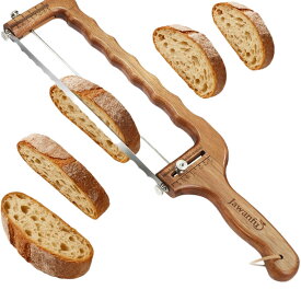 木製パン切りガイド パン切り包丁 パン切りナイフ パンカッター 食パン スライサー 厚さ調整可能 手動スライサー 木製ハンドル ギザギザ刃 収納便利 家庭用 パン作り 手作りパン ベーカリー キッチン用品