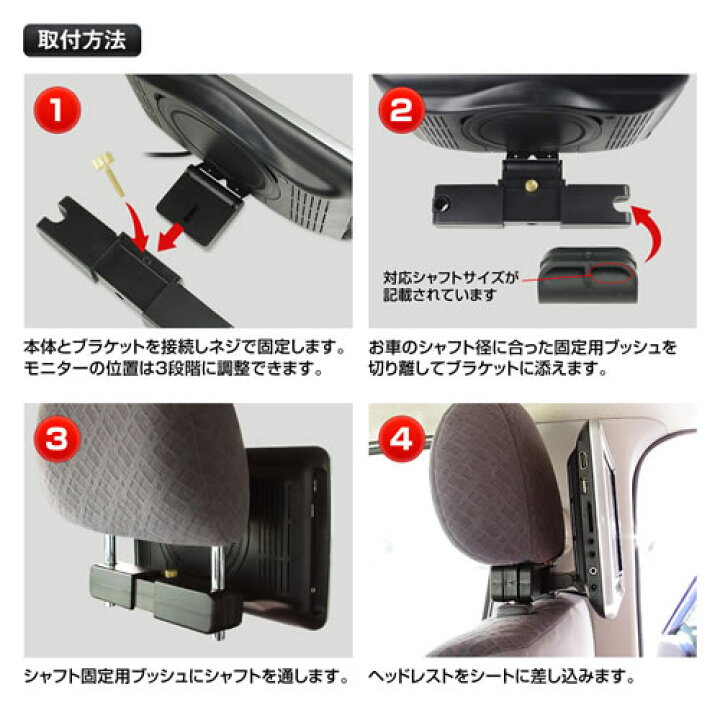 新品即決 Maxwin Dvdプレーヤー 10 1インチ リアモニター 車載 ヘッドレスト Hdmi Cprm 後部座席 Hrkit1014 Mwork Su