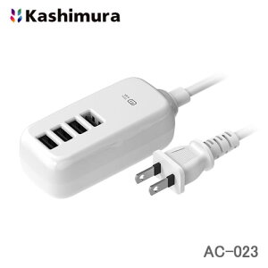 �J�V���� USB-A 4�|�[�g���� ACUSB-4A-4.8A 1.2m ���o�[�V�u�� �������� WH AC-023