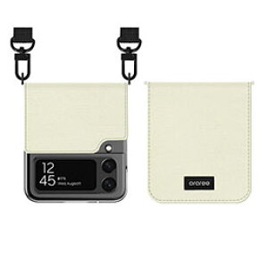 ��araree Galaxy Z Flip 4 Canvas Diary �A�C�{���[ AR24785GZFP3IV