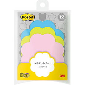 ☆3M Post-it ポストイット シルエットノート 強粘着 フラワー2 3M-SSS-FLR2