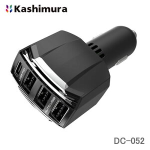 JV Power DeliveryKiΉ 12V/24VԍڗpUSBd USB-Ax3 Type-Cx1 DC-052