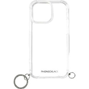 ��PHONECKLACE �t�H���l�b�N���X �X�g���b�v�p�����O�t���N���A�P�[�X�@for iPhone 15 Pro Max�@�V���o�[�`���[�� PN25604i15PM