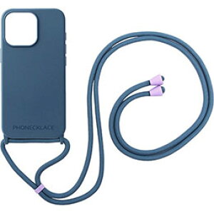 ��PHONECKLACE �t�H���l�b�N���X ���[�v�l�b�N�X�g���b�v�t���V���R���P�[�X for iPhone 15 Pro�@�e�B�[���u���[ PN25674i15PR