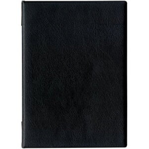 ☆オープン工業 メニューファイル レザー調 4頁 A4 黒 OPEN-K-MN-153-BK