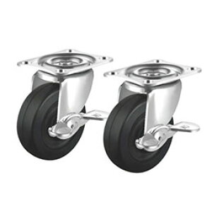 ���T�����T�v���C �ėp�L���X�^�[ 75mm�a 2�Z�b�g �t���[�X�g�b�p�[�t�� �S���� �u���b�N CST-75E-FRST2