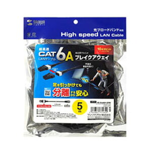 ���T�����T�v���C �u���C�N�A�E�F�CCAT6A LAN�P�[�u�� �}�O�l�b�g �X���� 5m �u���b�N KB-SL6ABA-05BK