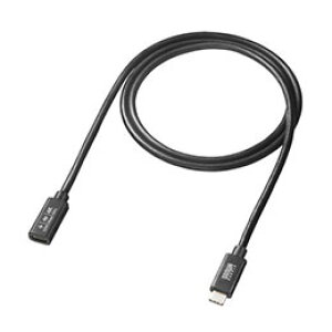 ���T�����T�v���C USB5Gbps Type-C�����P�[�u�� PD100W 1m �u���b�N KU-5GCCP100EN10
