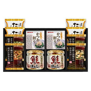 ☆海味彩 フリーズドライ&鮭ほぐし バラエティセット たまごスープ、おみそ汁3種、オクラ入野菜スープ、マルトモかつおパック、鮭ほぐし AZS-402