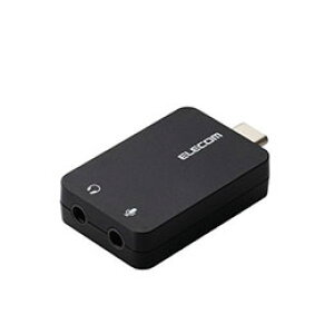 ☆エレコム オーディオ変換アダプター(USB Type-C(TM)) コネクタ一体型 ブラック USB-CADC01BK